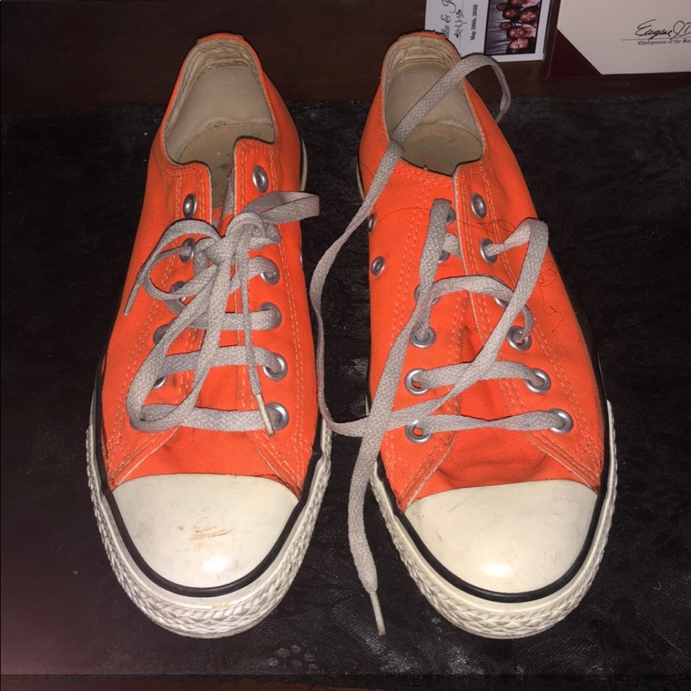 Neon Orange Converses